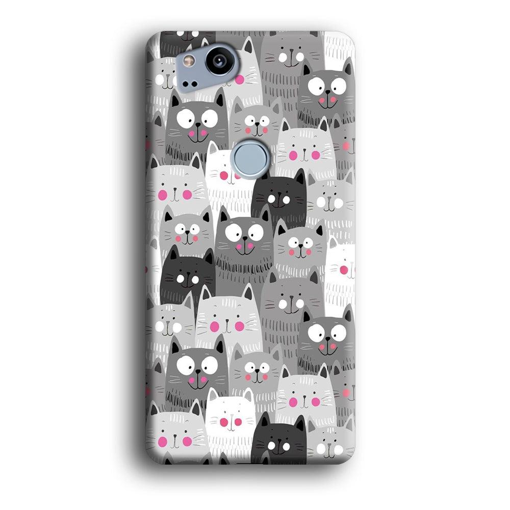 Cute Cat 001 Google Pixel 2 3D Case-Xtracase