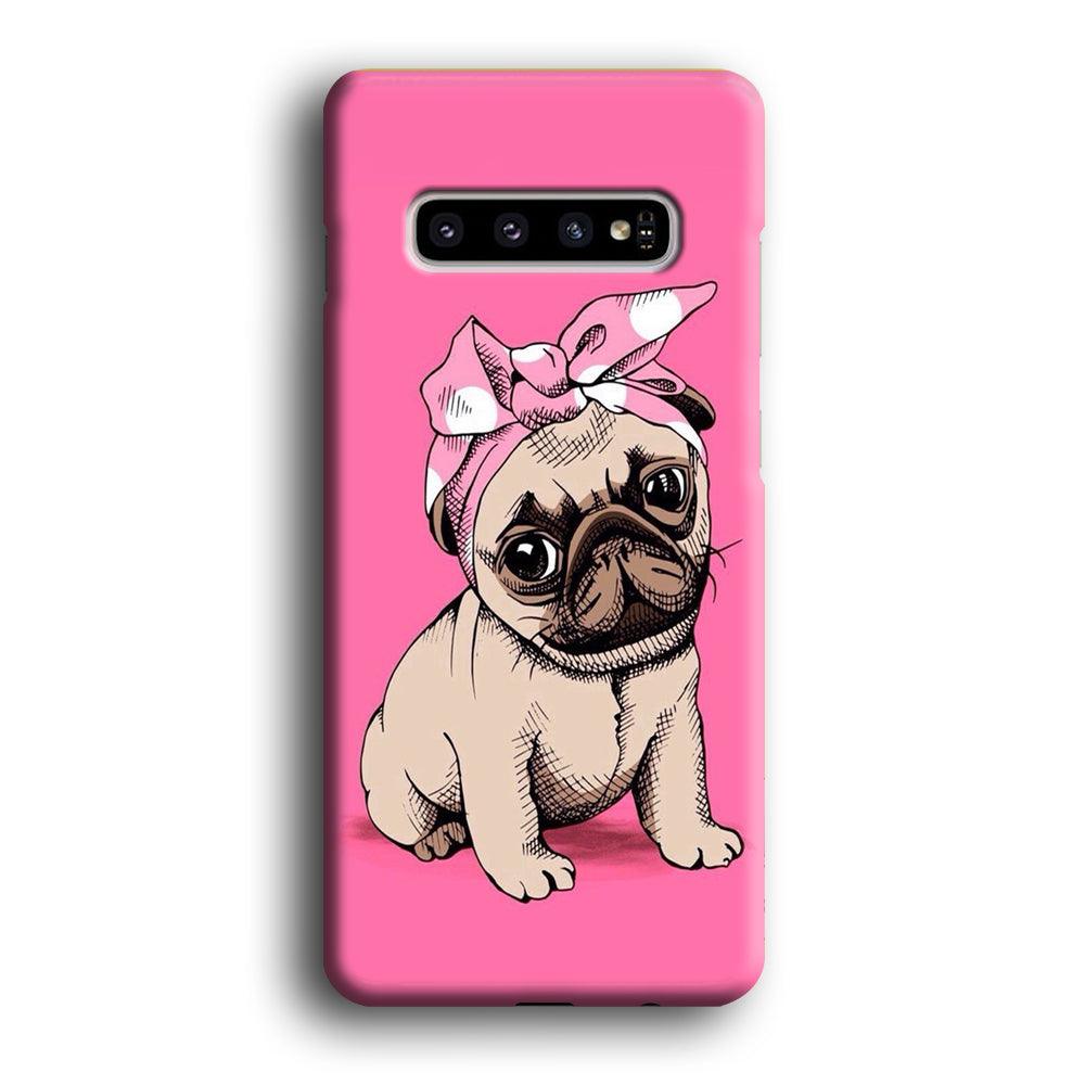 Cute Puppy Pink Samsung Galaxy S10 Plus 3D Case-Xtracase