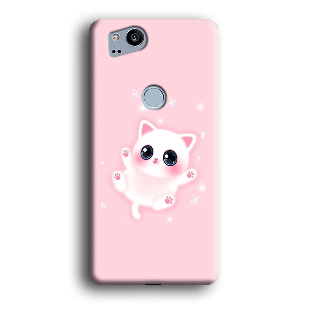 Cute White Kitten Google Pixel 2 3D Case-Xtracase
