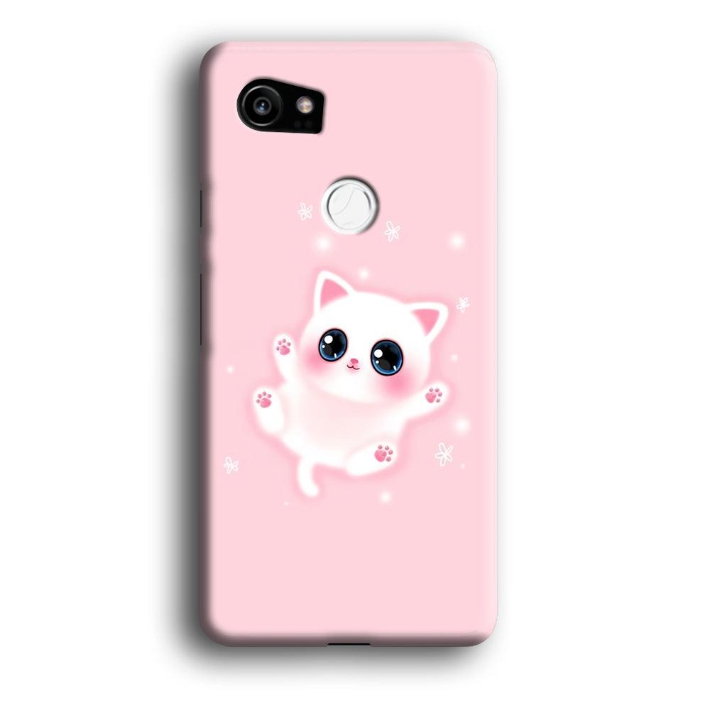 Cute White Kitten Google Pixel 2 XL 3D Case-Xtracase