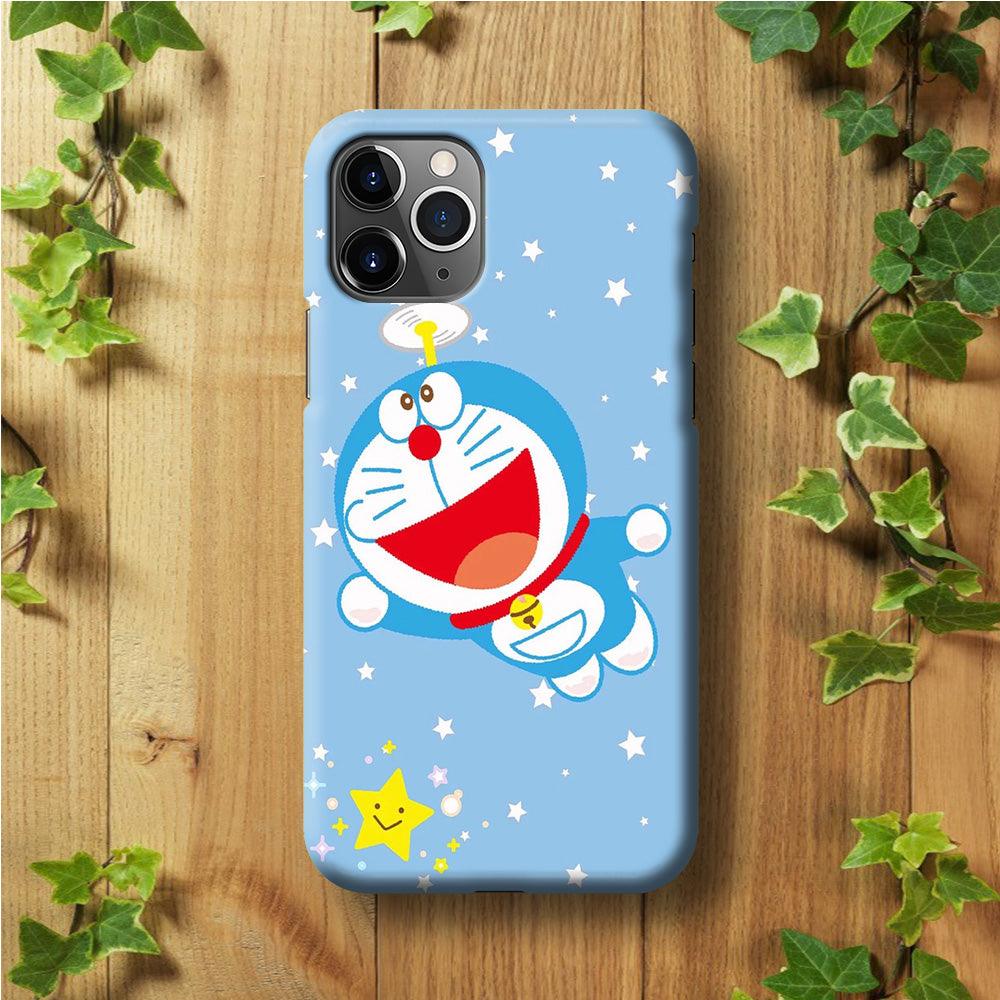 DM Doraemon fly between stars iPhone 11 Pro Case-Plastic / Full Wrap (3D Case)-Xtracase