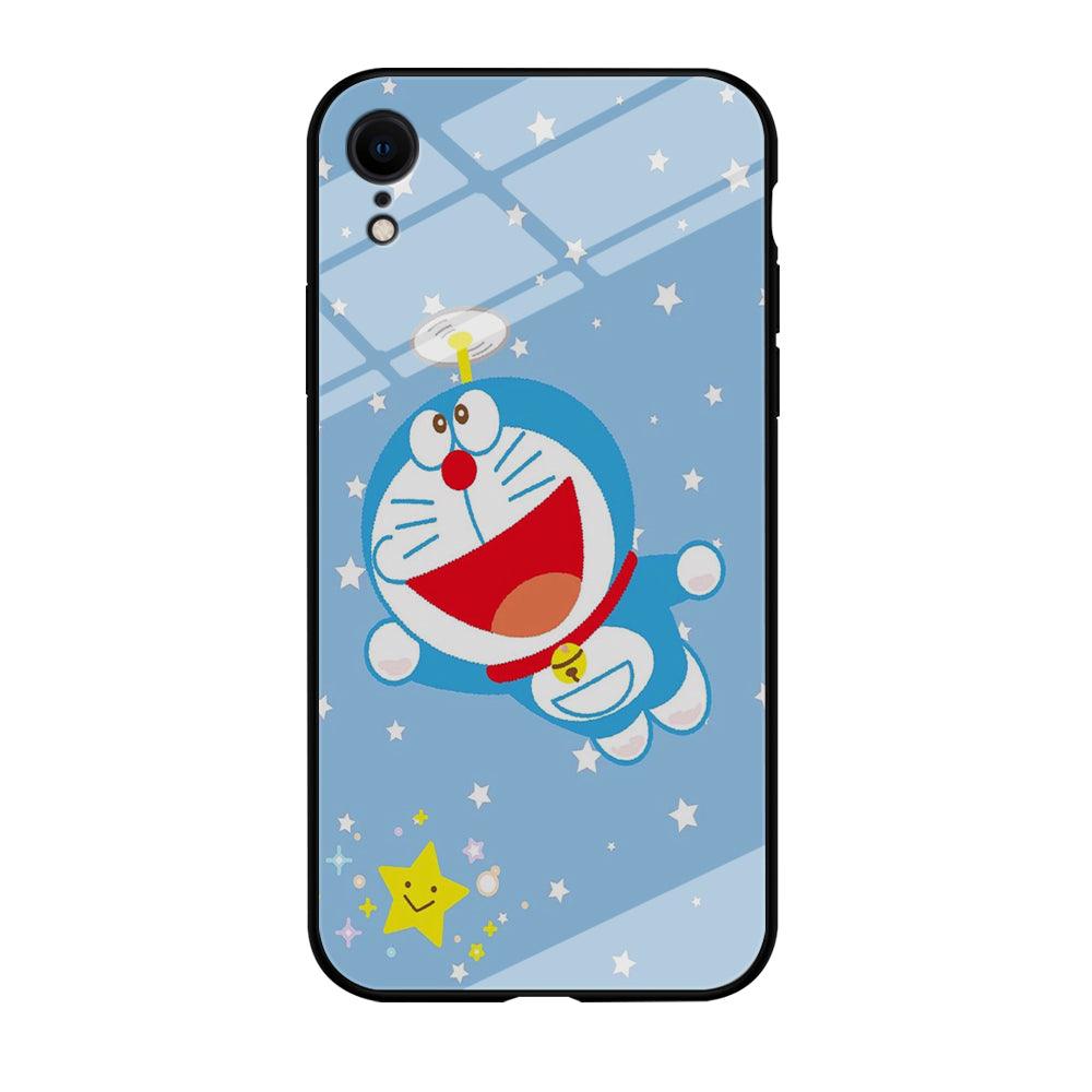 DM Doraemon fly between stars iPhone XR Case-Tempered Glass Case-Xtracase