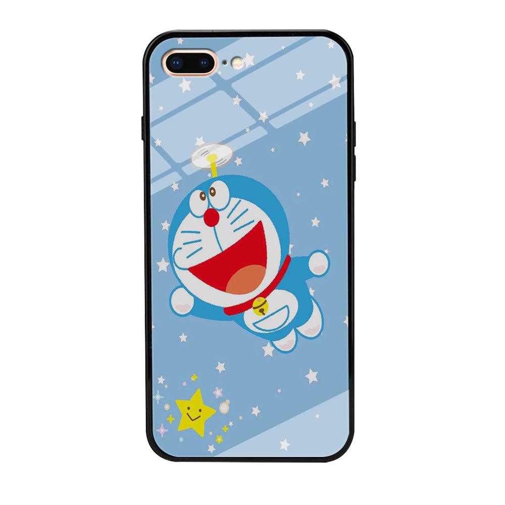 DM Doraemon fly between stars iPhone 7 Plus Case-Tempered Glass Case-Xtracase