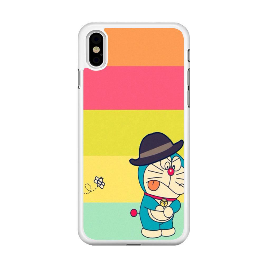 DM Doraemon look for magic tool iPhone Xs Case-Rubber / White (2D Case)-Xtracase
