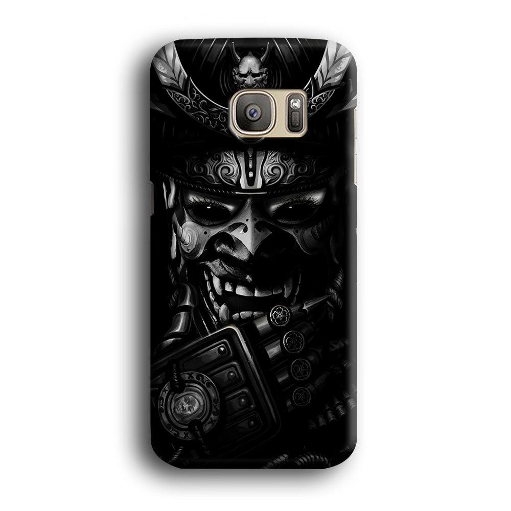 Dark Samurai Smile Mask Samsung Galaxy S7 Edge Case-Plastic / Full Wrap (3D Case)-Xtracase