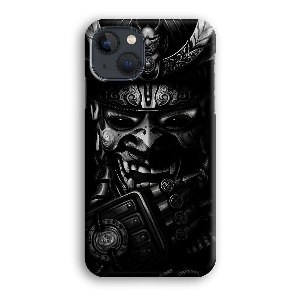 Dark Samurai Smile Mask iPhone 13 Pro Case-Plastic / Full Wrap (3D Case)-Xtracase