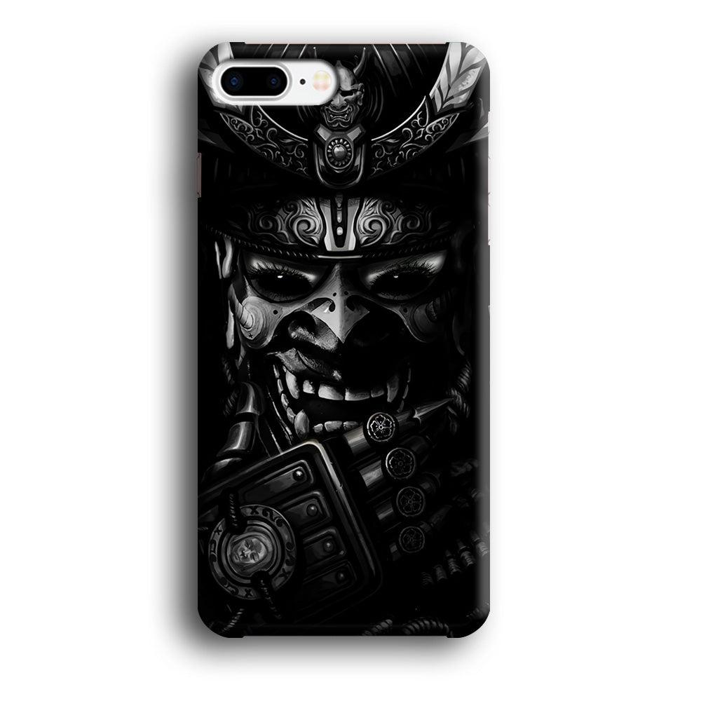 Dark Samurai Smile Mask iPhone 8 Plus Case-Plastic / Full Wrap (3D Case)-Xtracase