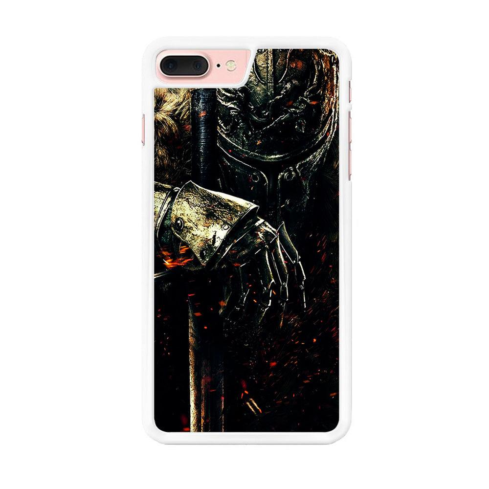 Dark Souls Knight iPhone 8 Plus Case-Rubber / White (2D Case)-Xtracase