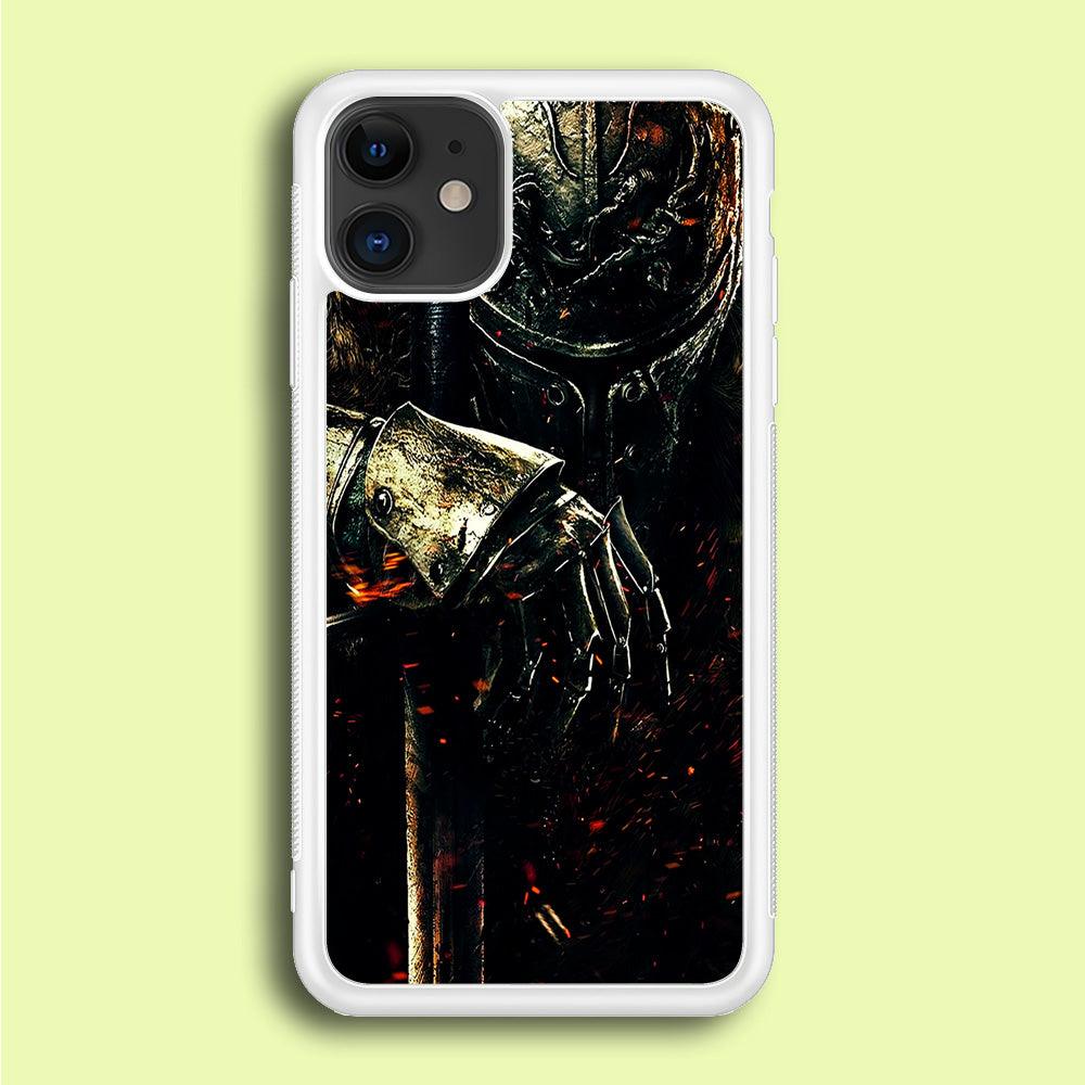 Dark Souls Knight iPhone 12 Mini Case-Rubber / White (2D Case)-Xtracase
