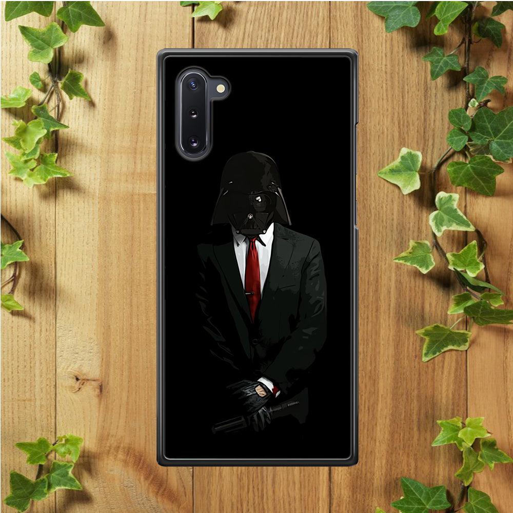 Darth Vader Black Tuxedo Samsung Galaxy Note 10 Case-Rubber / Black (2D Case)-Xtracase