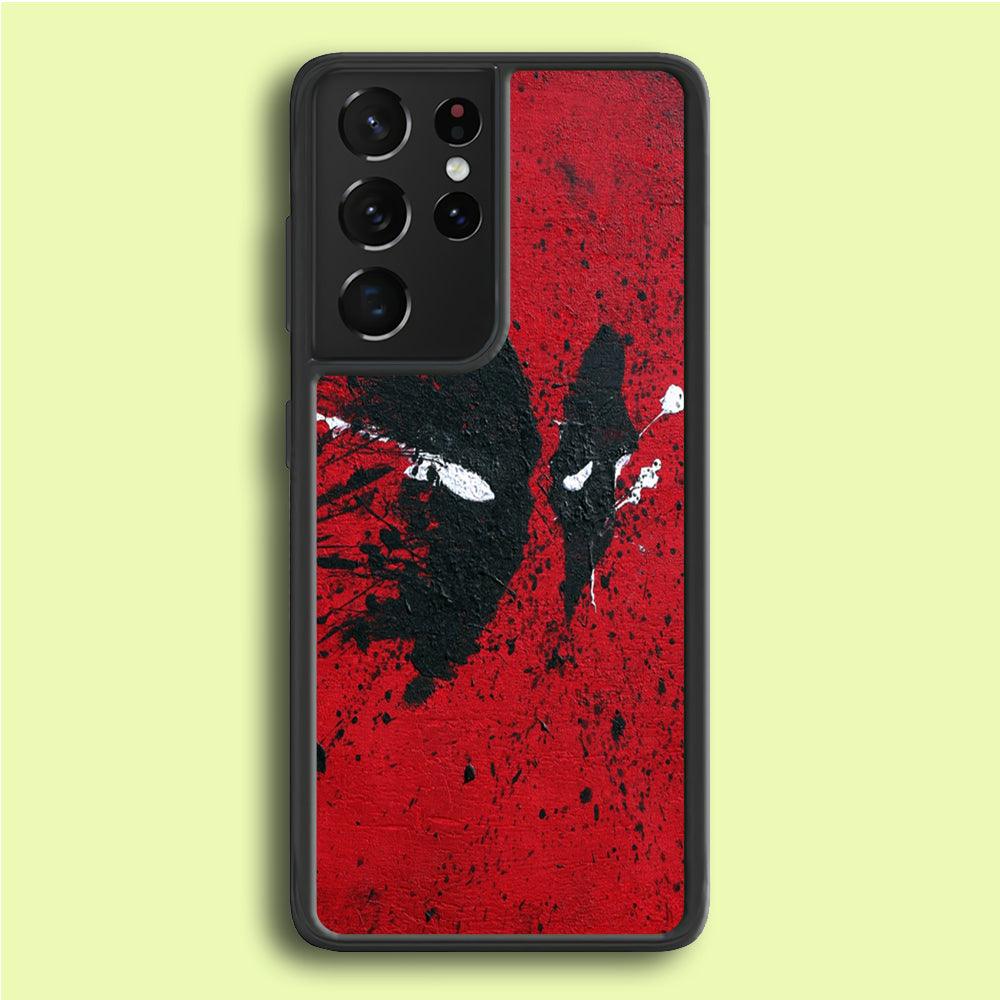 Deadpool 001 Samsung Galaxy S21 Ultra Case-Rubber / Black (2D Case)-Xtracase
