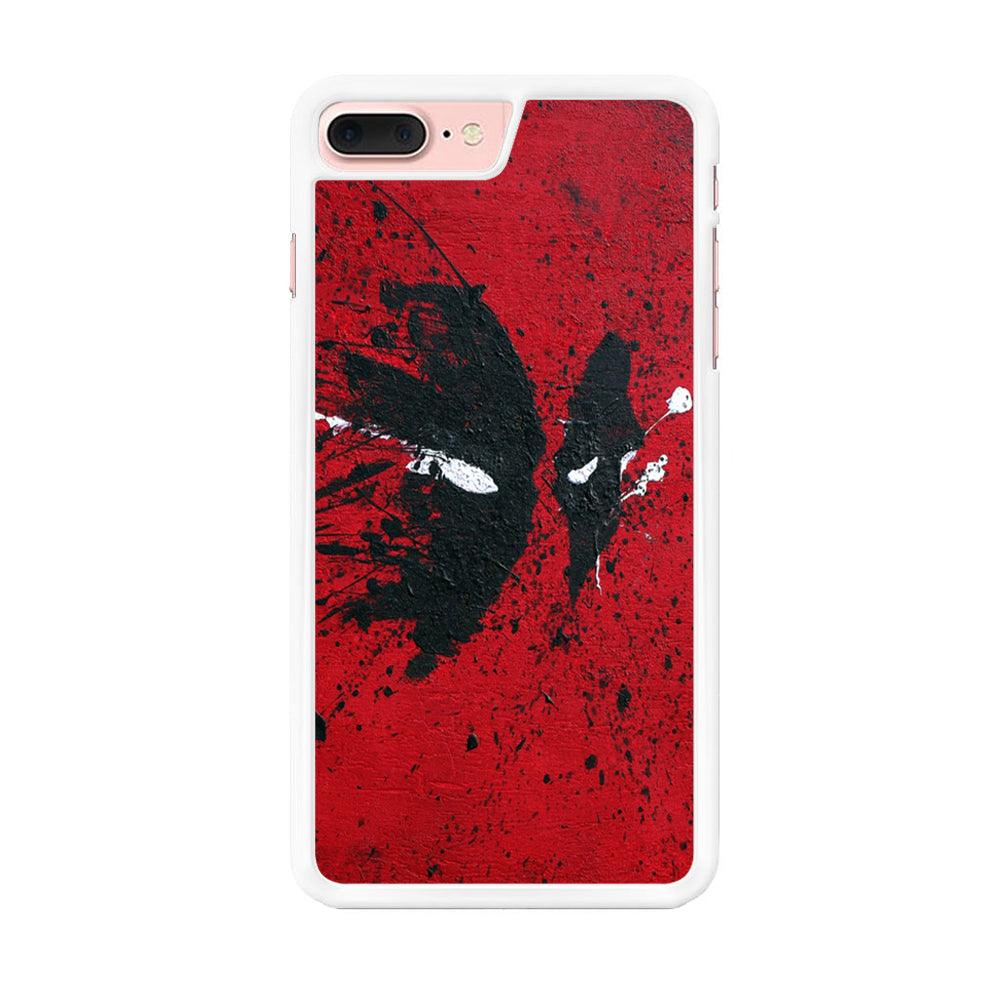 Deadpool 001 iPhone 7 Plus Case-Rubber / White (2D Case)-Xtracase