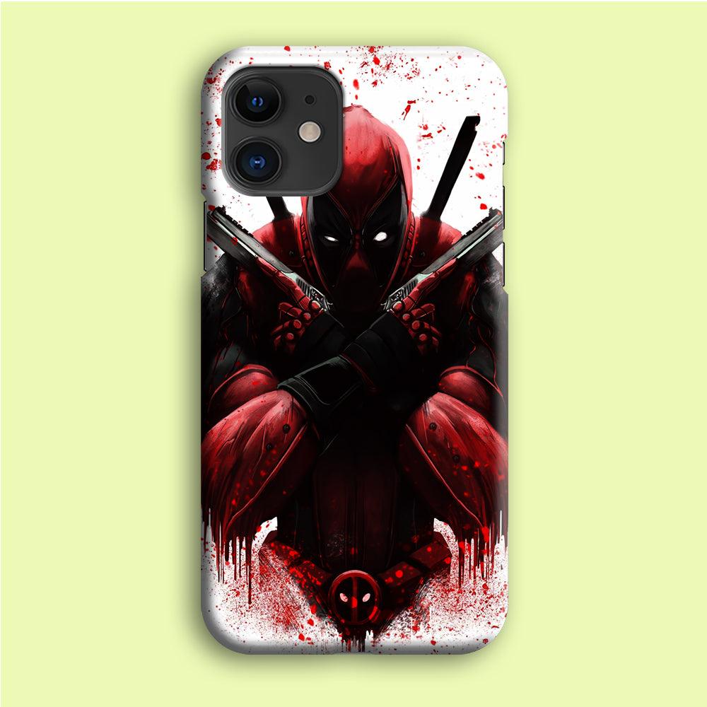 Deadpool Holds Two Guns iPhone 12 Mini Case-Plastic / Full Wrap (3D Case)-Xtracase