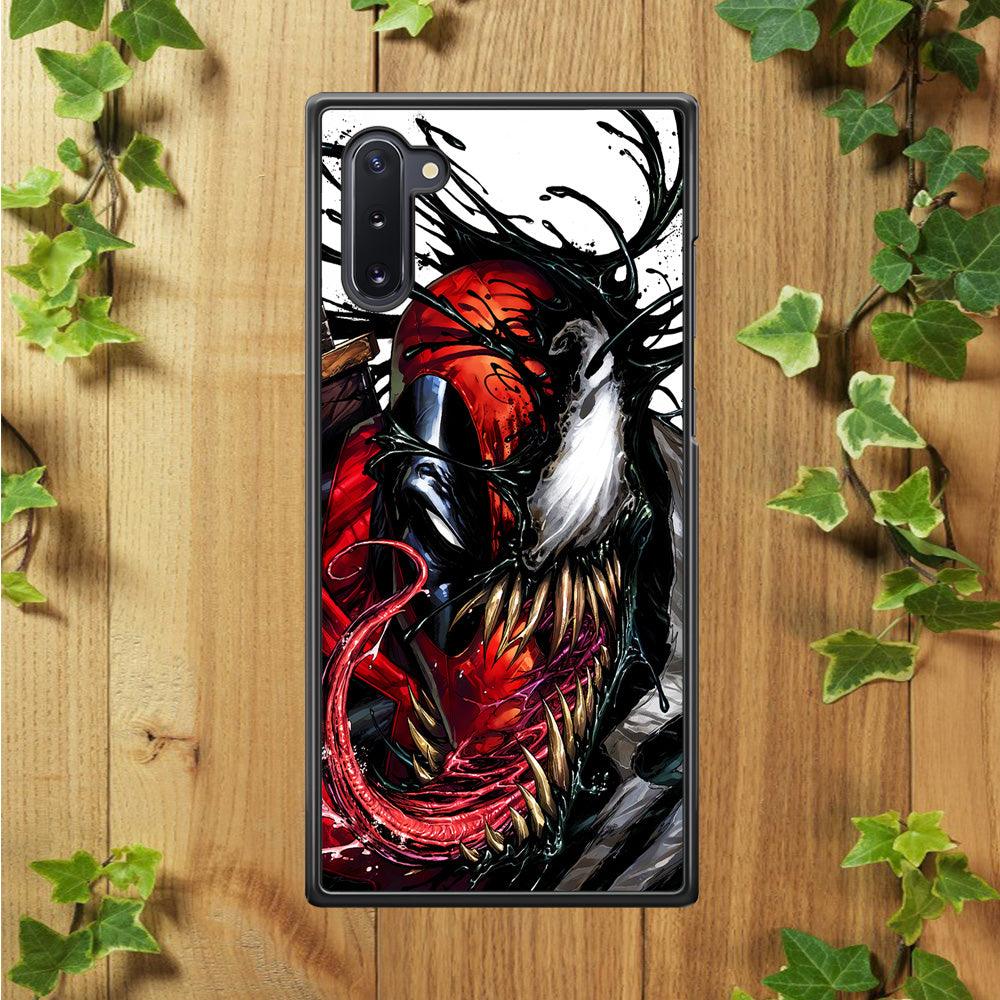 Deadpool and Venom Samsung Galaxy Note 10 Case-Rubber / Black (2D Case)-Xtracase
