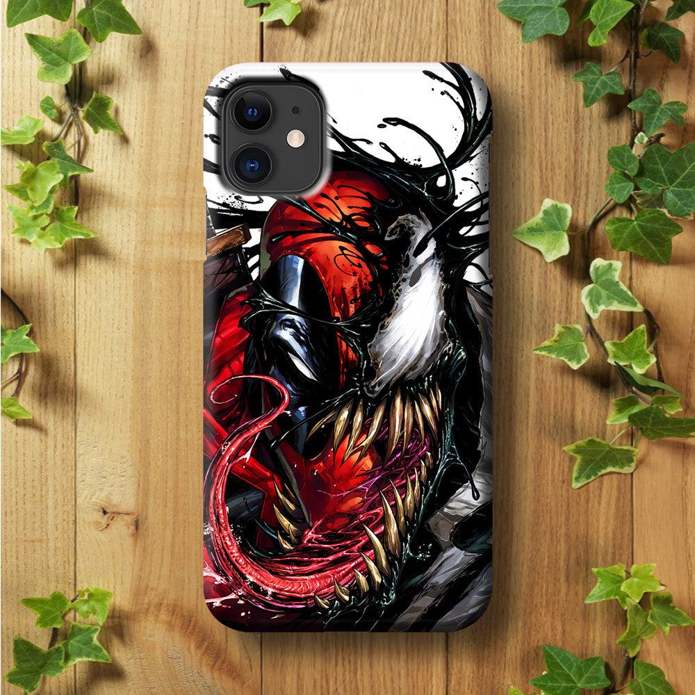 Deadpool and Venom iPhone 11 Case-Plastic / Full Wrap (3D Case)-Xtracase
