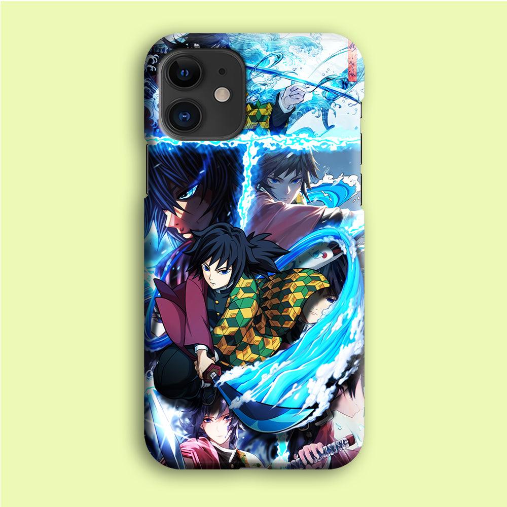 Demon Slayer Giyuu Tomioka iPhone 12 Mini Case-Plastic / Full Wrap (3D Case)-Xtracase