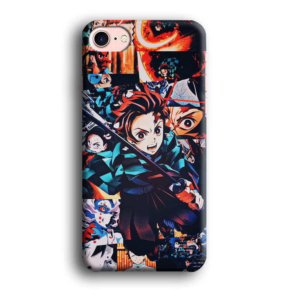 Demon Slayer Tanjiro Aesthetic iPhone 7 Case-Plastic / Full Wrap (3D Case)-Xtracase