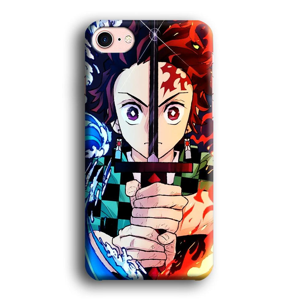 Demon Slayer Tanjiro Kamado iPhone SE 2020 Case-Plastic / Full Wrap (3D Case)-Xtracase
