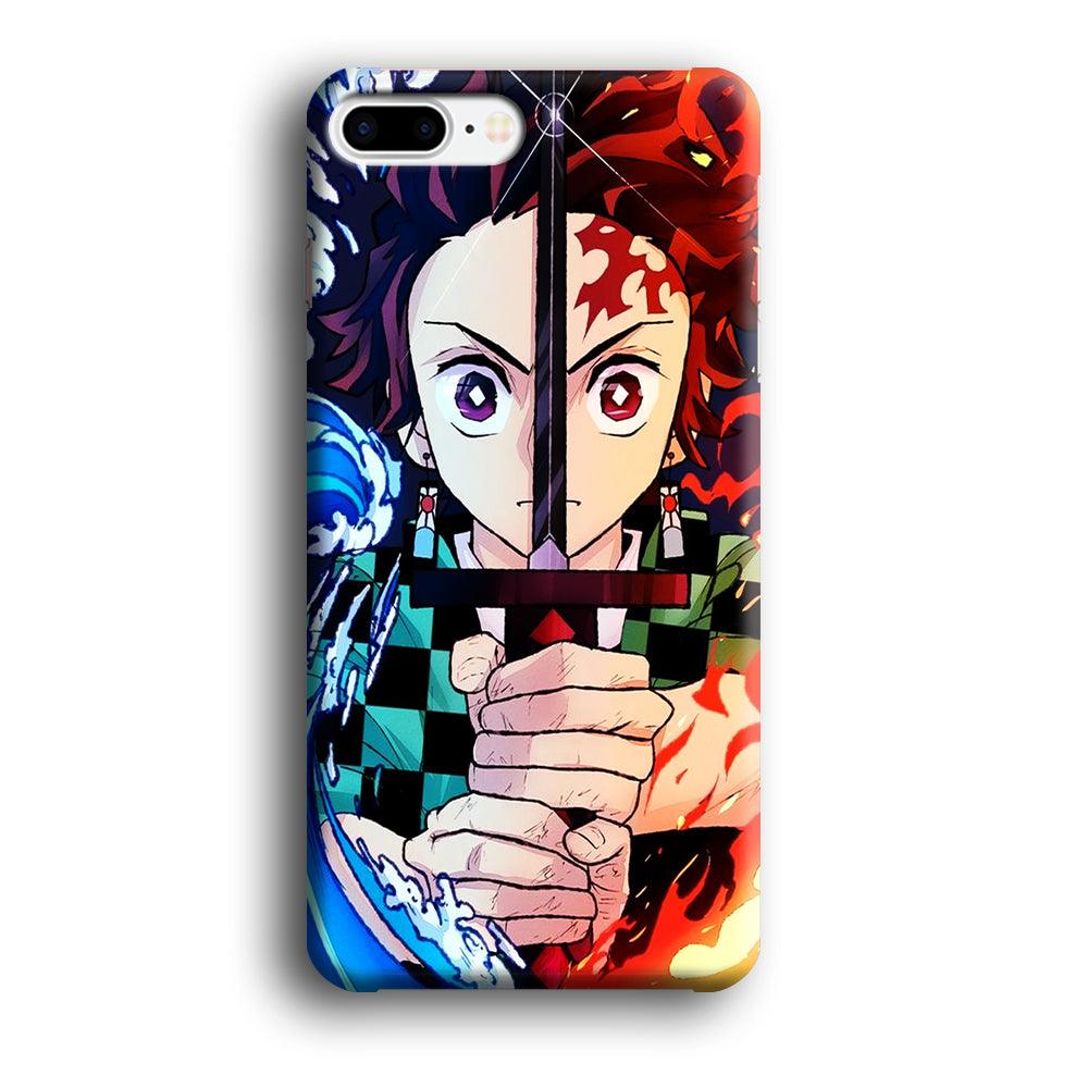 Demon Slayer Tanjiro Kamado iPhone 7 Plus Case-Plastic / Full Wrap (3D Case)-Xtracase