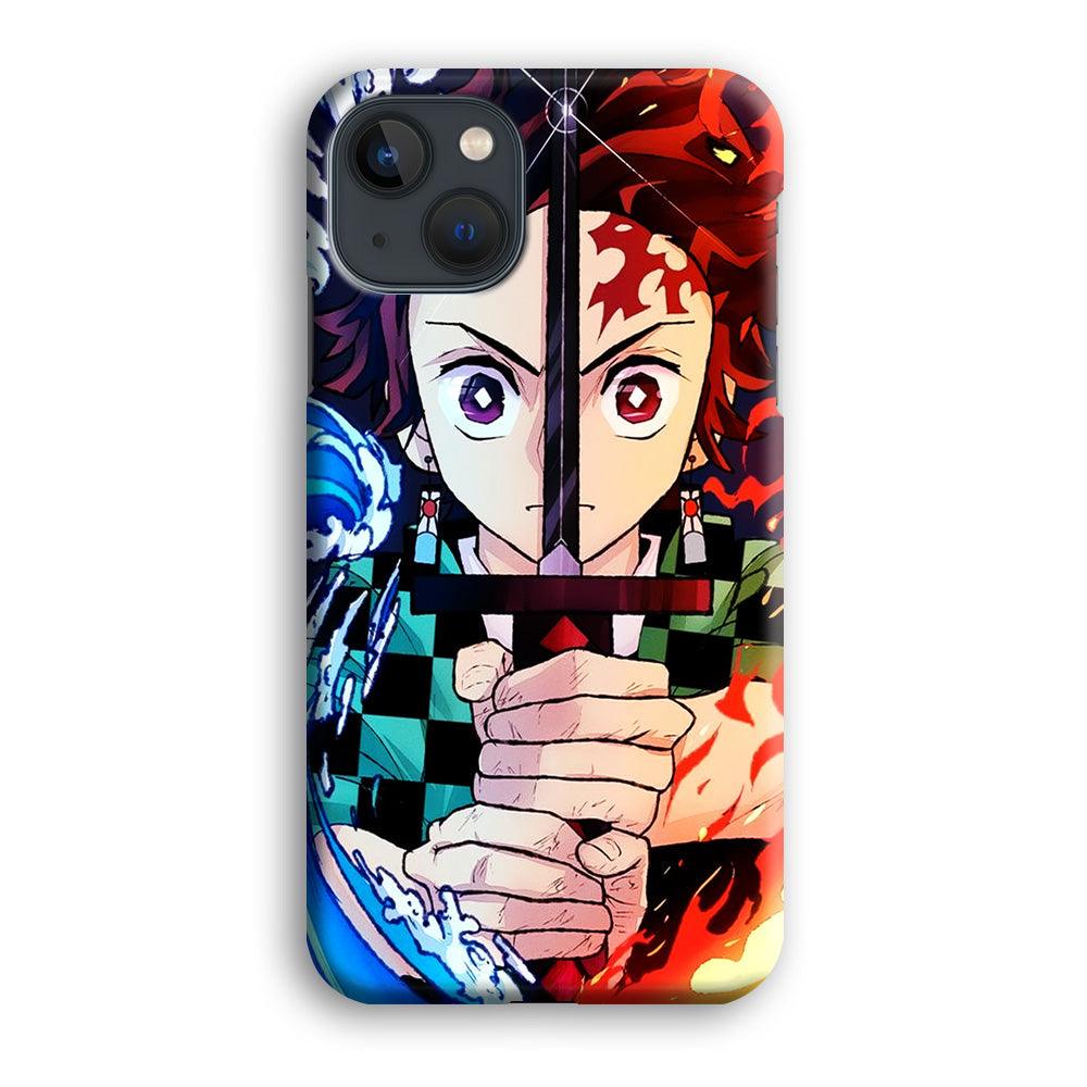 Demon Slayer Tanjiro Kamado iPhone 13 Mini Case-Plastic / Full Wrap (3D Case)-Xtracase