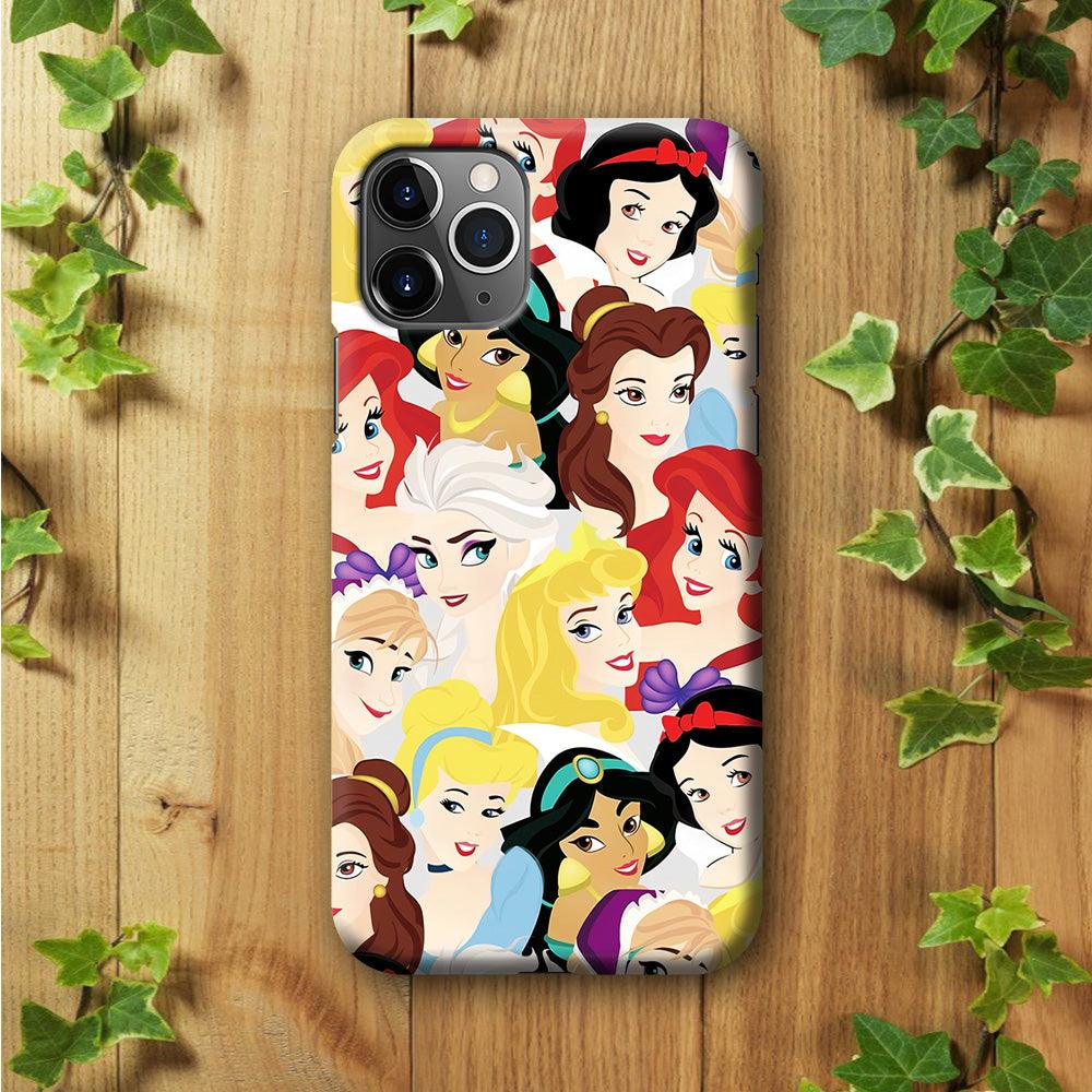Disney Princess Collage iPhone 11 Pro Max Case-Plastic / Full Wrap (3D Case)-Xtracase