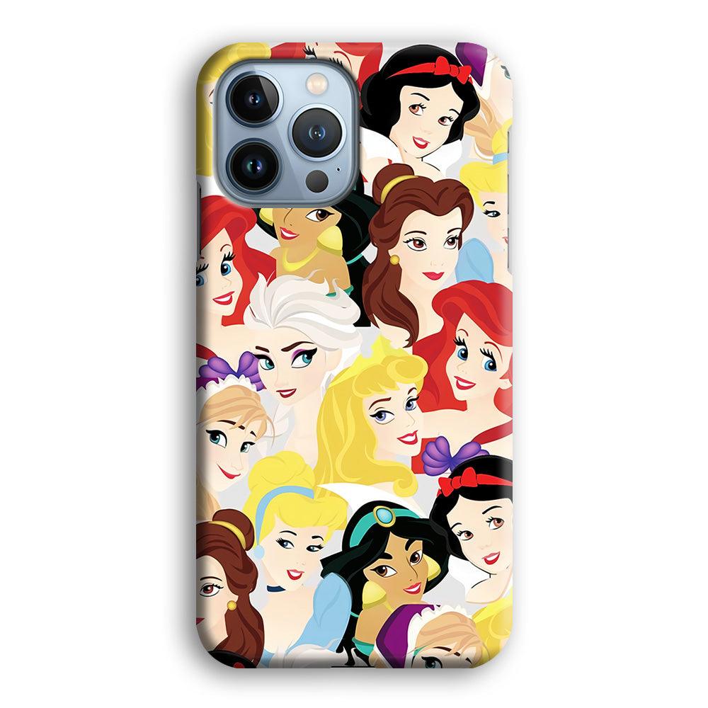 Disney Princess Collage iPhone 13 Pro Max Case-Plastic / Full Wrap (3D Case)-Xtracase