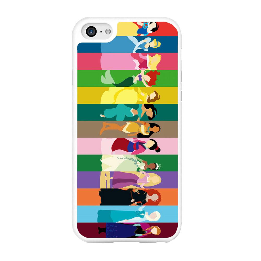 Disney Princess Colorful iPhone 6 | 6s Case-Rubber / White (2D Case)-Xtracase