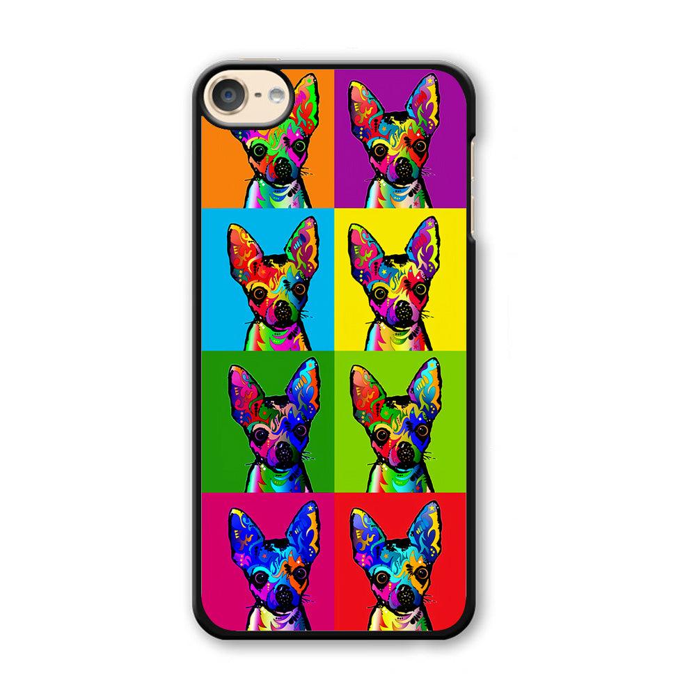 Dog Colorful Art Chihuahua iPod Touch 6 Case-Plastic / Black (2D Case)-Xtracase
