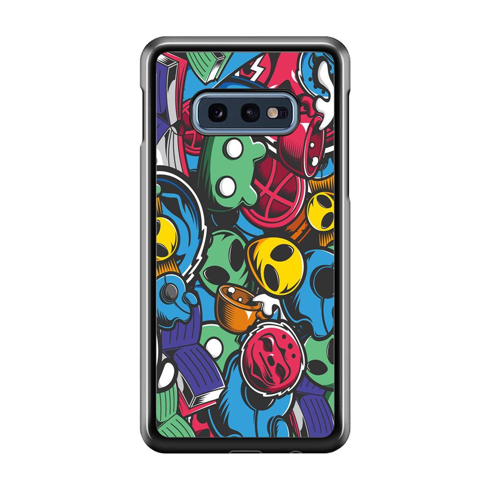 Doodle 001 Samsung Galaxy S10E Case-Plastic / Full Wrap (3D Case)-Xtracase