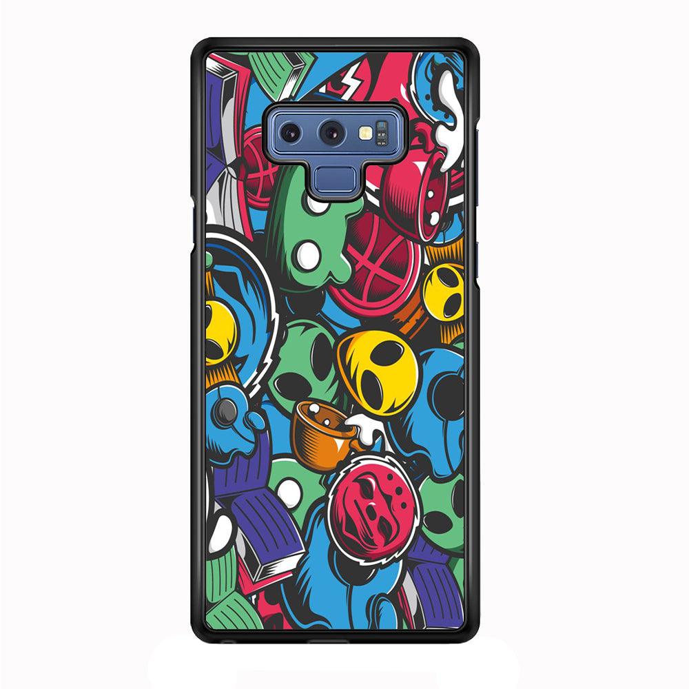 Doodle 001 Samsung Galaxy Note 9 Case-Plastic / Full Wrap (3D Case)-Xtracase