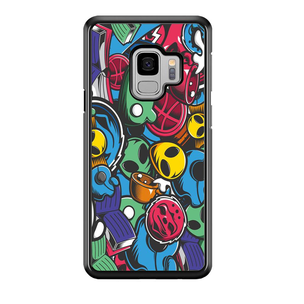 Doodle 001 Samsung Galaxy S9 Case-Plastic / Full Wrap (3D Case)-Xtracase