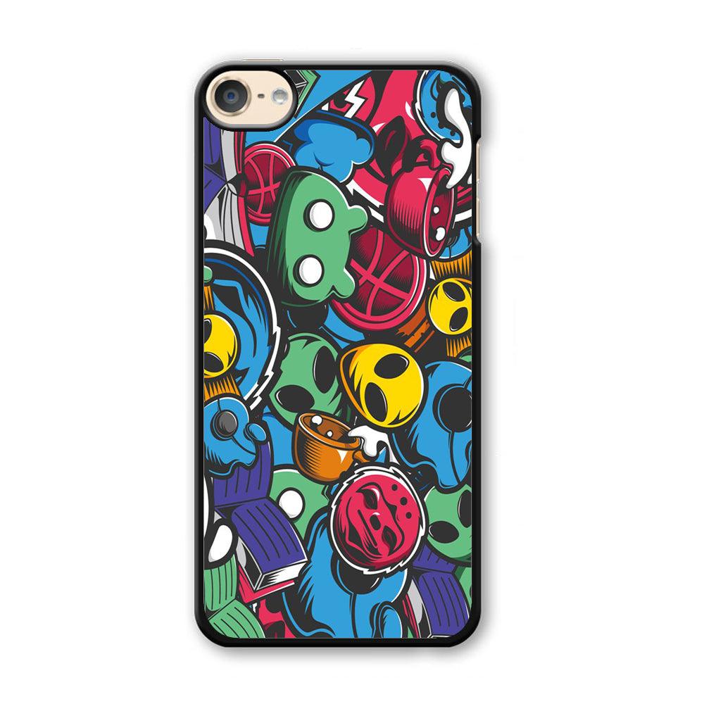 Doodle 001 iPod Touch 6 Case-Plastic / Full Wrap (3D Case)-Xtracase