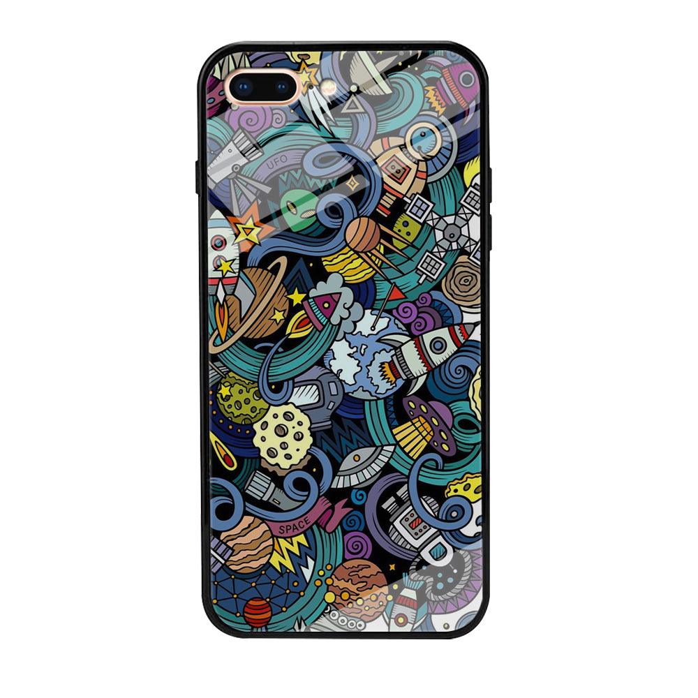 Doodle 002 iPhone 7 Plus Case-Tempered Glass Case-Xtracase