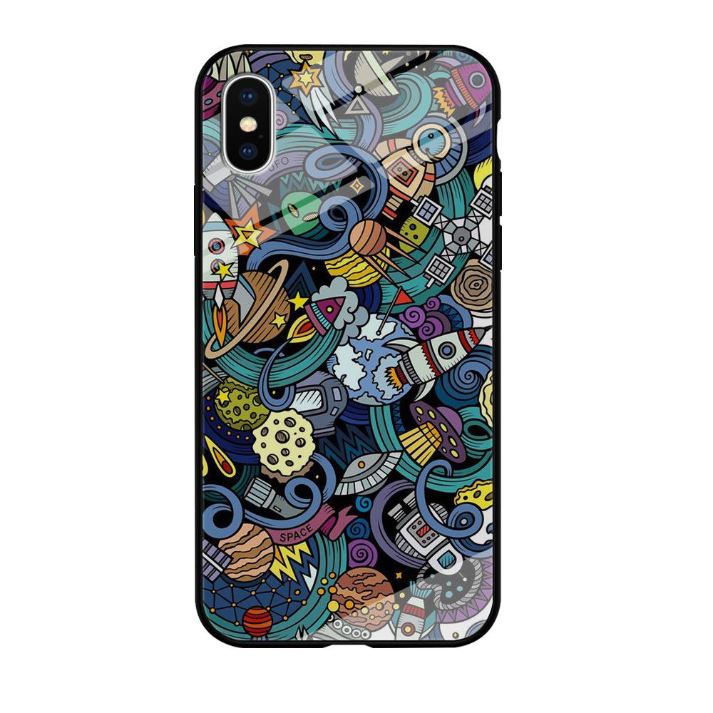 Doodle 002 iPhone X Case-Tempered Glass Case-Xtracase