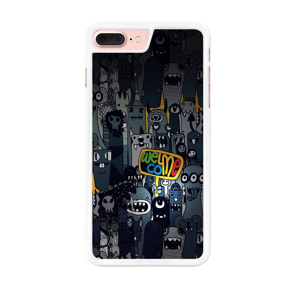 Doodle 003 iPhone 7 Plus Case-Rubber / White (2D Case)-Xtracase