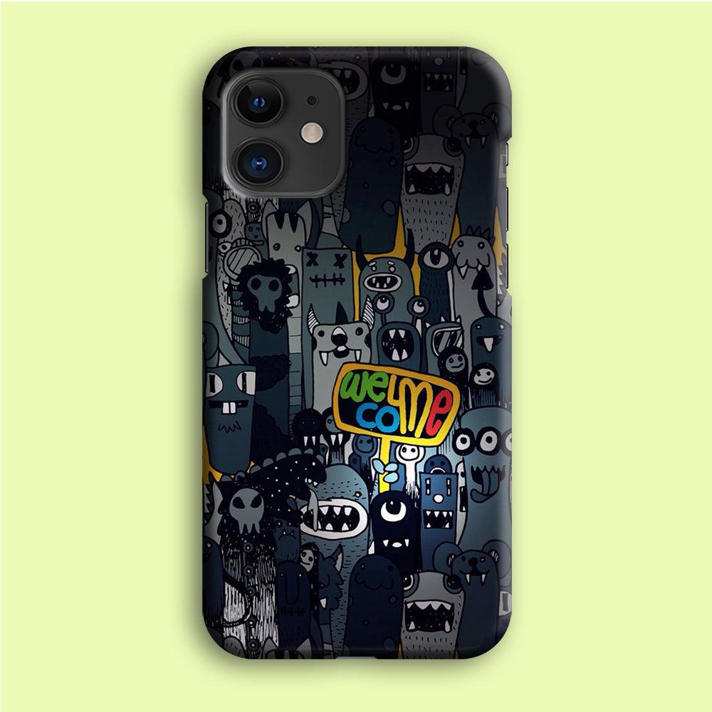 Doodle 003 iPhone 12 Case-Plastic / Full Wrap (3D Case)-Xtracase