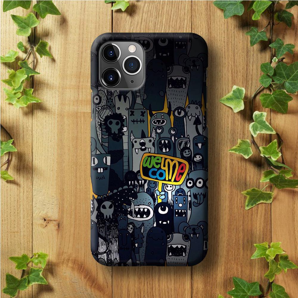 Doodle 003 iPhone 11 Pro Case-Plastic / Full Wrap (3D Case)-Xtracase