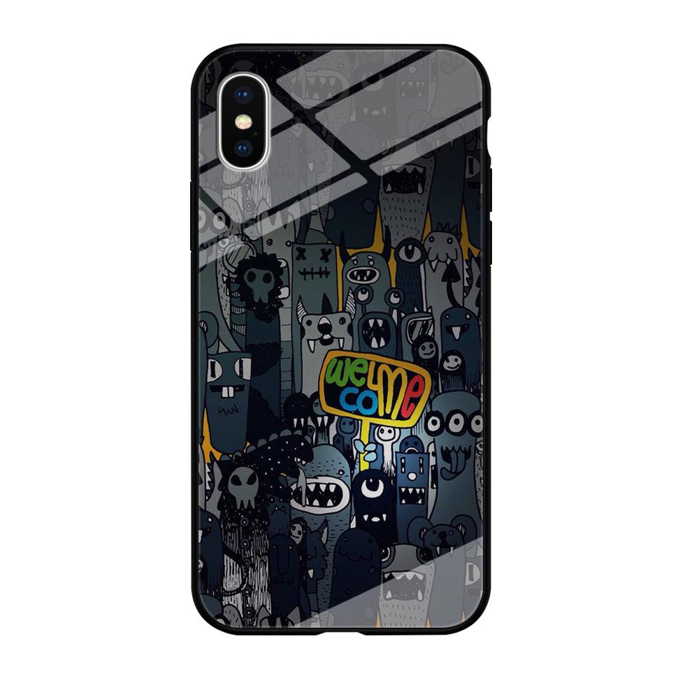Doodle 003 iPhone Xs Max Case-Tempered Glass Case-Xtracase