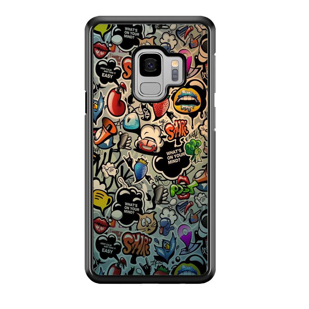 Doodle 004 Samsung Galaxy S9 Case-Plastic / Full Wrap (3D Case)-Xtracase