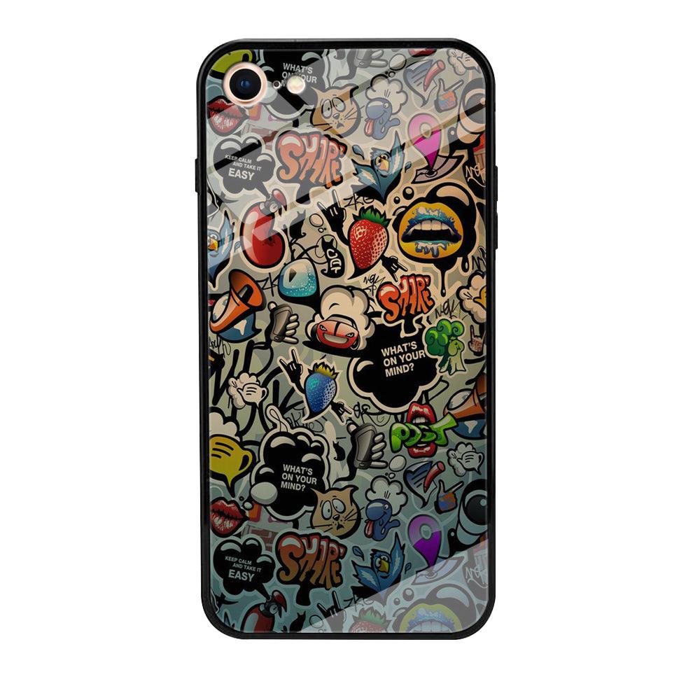 Doodle 004 iPhone 8 Case-Tempered Glass Case-Xtracase