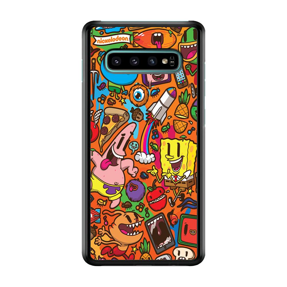 Doodle Art 005 Samsung Galaxy S10 Case-Plastic / Full Wrap (3D Case)-Xtracase