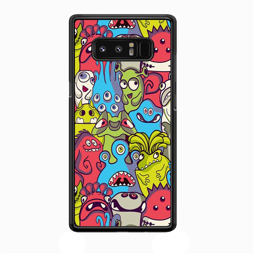 Doodle Art 006 Samsung Galaxy Note 8 Case-Plastic / Full Wrap (3D Case)-Xtracase