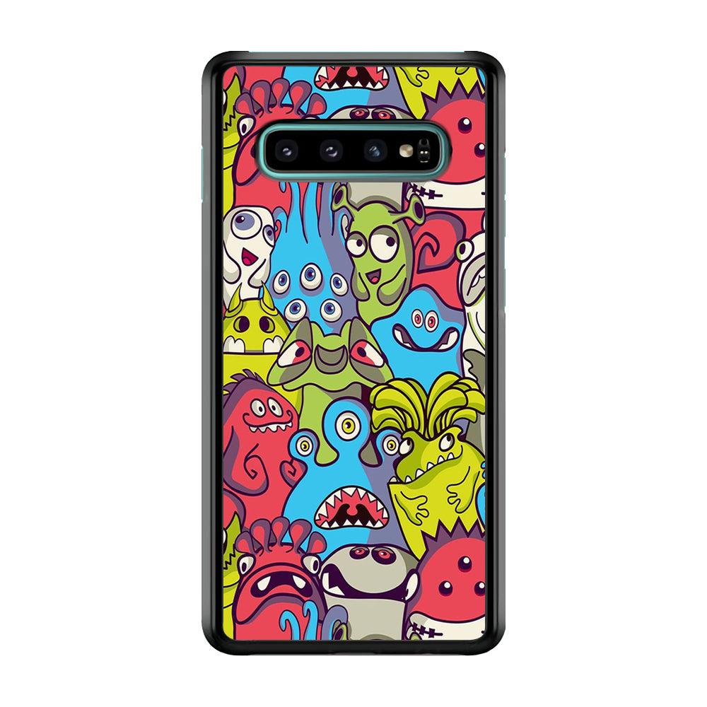Doodle Art 006 Samsung Galaxy S10 Case-Plastic / Full Wrap (3D Case)-Xtracase