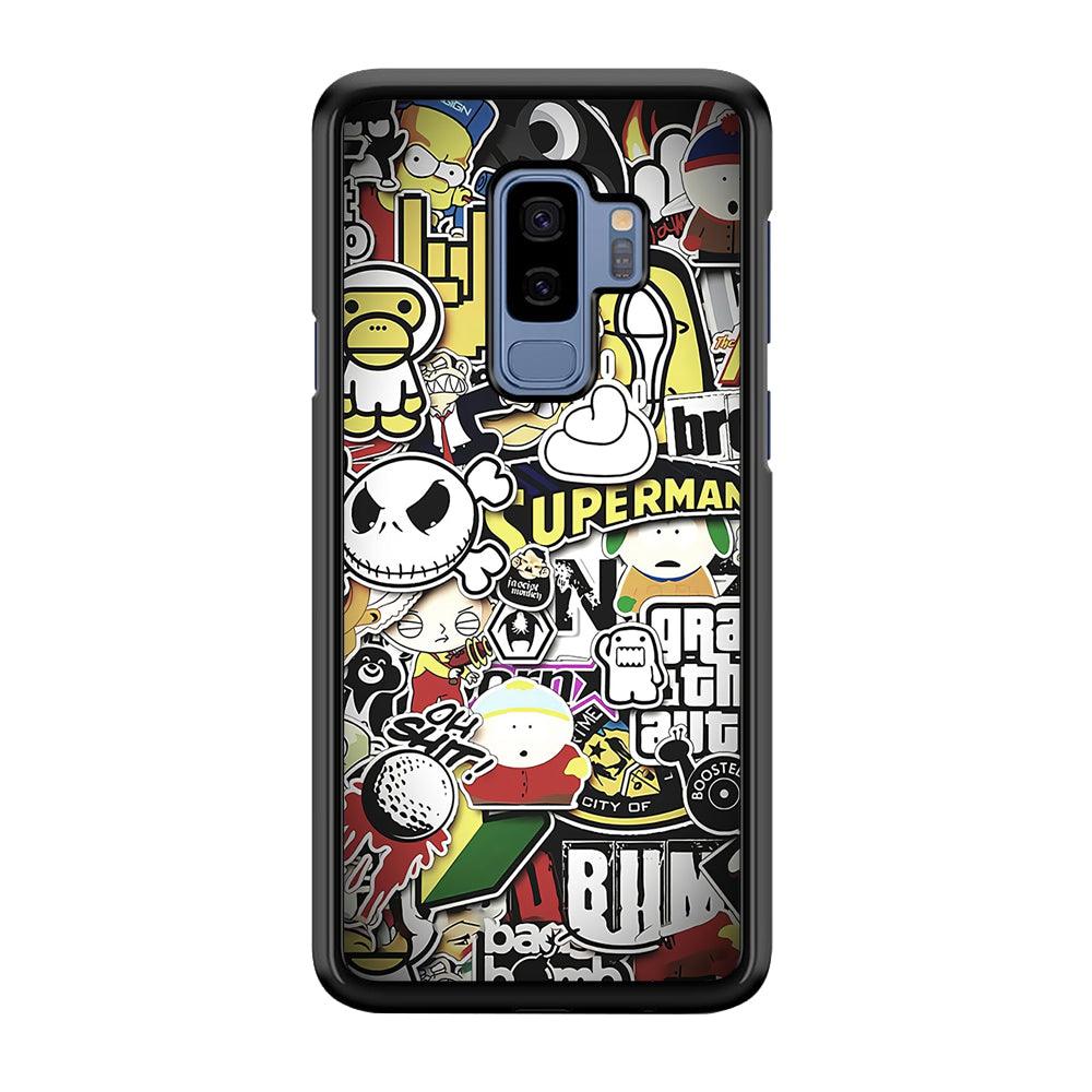 Doodle Art 014 Samsung Galaxy S9 Plus Case-Plastic / Full Wrap (3D Case)-Xtracase