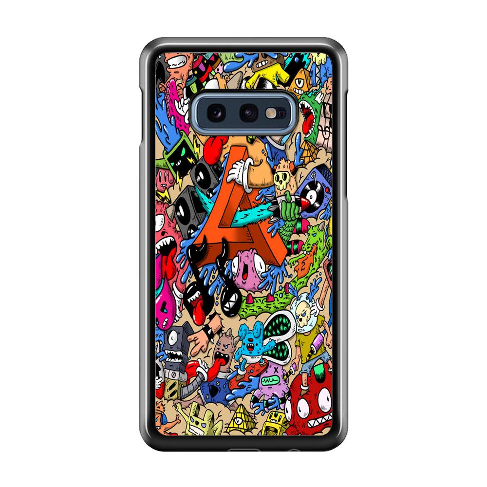 Doodle Art Unique Monsters Samsung Galaxy S10E Case-Plastic / Full Wrap (3D Case)-Xtracase
