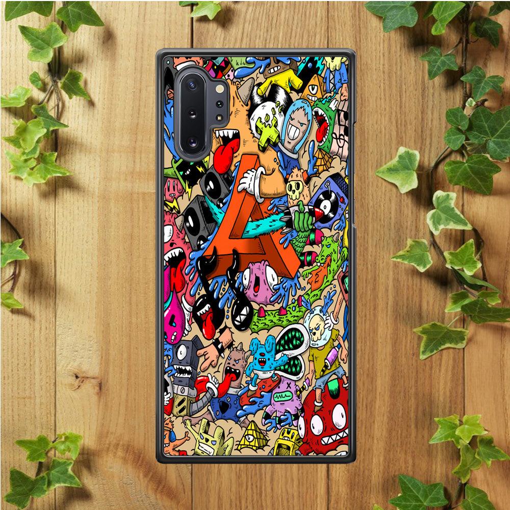 Doodle Art Unique Monsters Samsung Galaxy Note 10 Plus Case-Plastic / Full Wrap (3D Case)-Xtracase