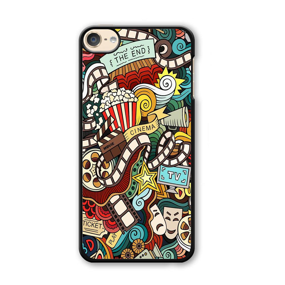 Doodle Movie Cinema iPod Touch 6 Case-Plastic / White (2D Case)-Xtracase