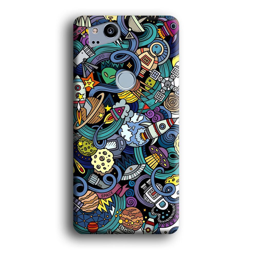Doodle 002 Google Pixel 2 3D Case-Xtracase