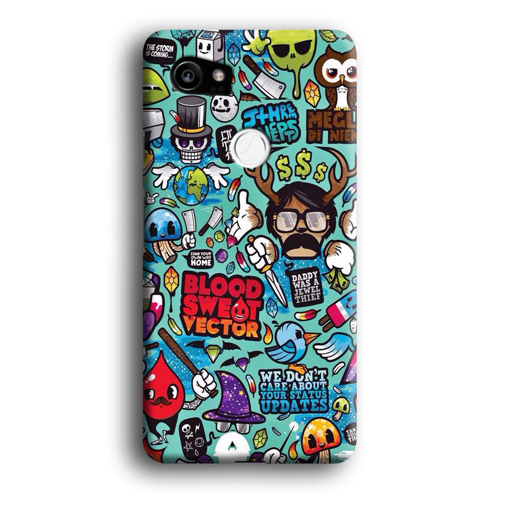 Doodle Art 013 Google Pixel 2 XL 3D Case-Xtracase