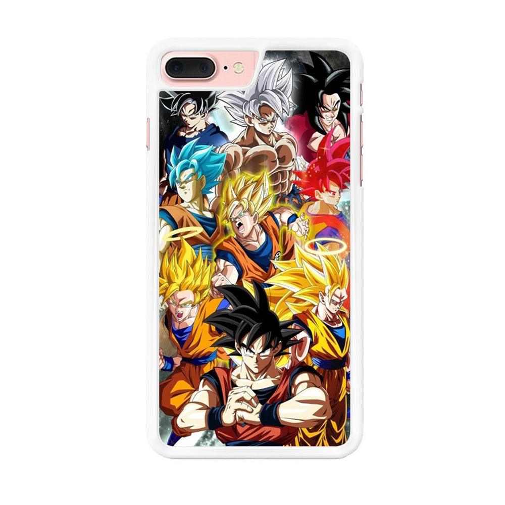 Dragon Ball - Goku 006 iPhone 8 Plus Case-Rubber / White (2D Case)-Xtracase